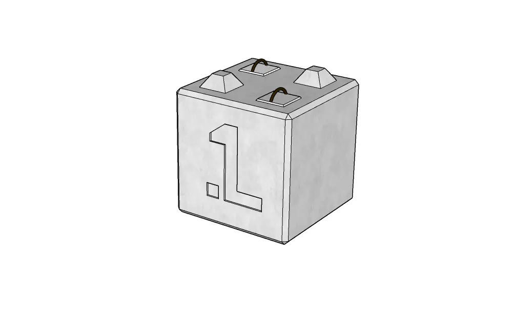 legoblok o wymiarach 60x60x60cm